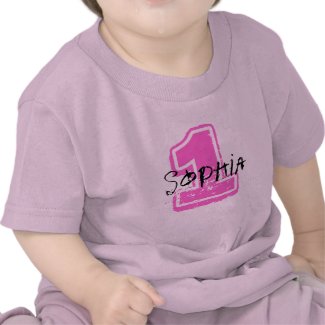 Pink Name and Age Birthday T-shirt