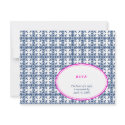 Pink navy oval lace preppy wedding response RSVP invitation