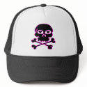 Pink Neon Black Skull Hat