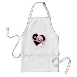 Pink Neon Skull aprons