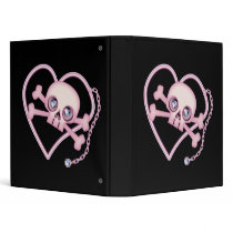 Pink Neon Skull Binders