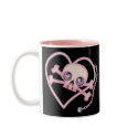 Pink Neon Skull Mug by clotheshound Pink Neon Skull Mug