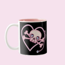 Pink Neon Skull Mug