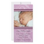 Pink New Style New Baby Photo Card