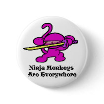 Pink Ninja On Guard buttons by OmanLegend Pink Ninja On Guard buttons