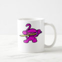 Pink Ninja On Guard mugs by OmanLegend Pink Ninja On Guard mugs