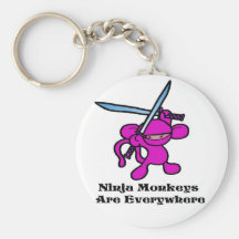 Pink Ninja OverHead Keychain