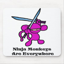 Pink Ninja OverHead mousepads by OmanLegend Pink Ninja OverHead mousepads