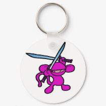 Pink Ninja OverHead-No Words keychains by OmanLegend Pink Ninja OverHead-No Words keychains