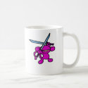 Pink Ninja OverHead-No Words mugs