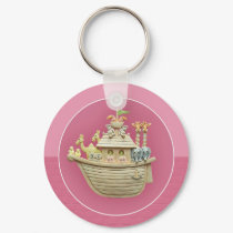 Pink Noah's Ark keychains