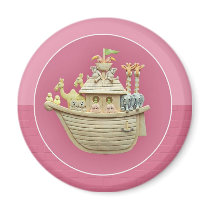 Pink Noah's Ark magnets by Minisculptures Pink Noah's Ark magnets