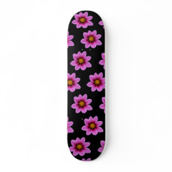 Pink Northwest Cosmos Flower Skateboard skateboard