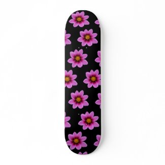 Pink Northwest Cosmos Flower Skateboard
