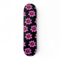 Pink Northwest Cosmos Flower Skateboard by worldofnature Pink Northwest Cosmos Flower Skateboard