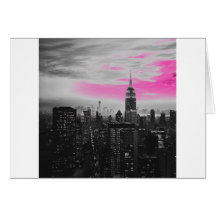 pink ny.jpg greeting card