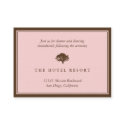 Pink oak tree wedding reception enclosure cards profilecard