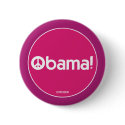 Pink Obama for Peace Button button