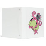 pink octopus wearing gas mask vinyl binder