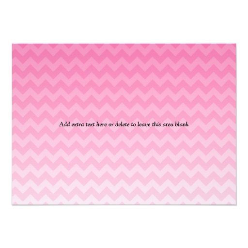 Pink Ombre Chevron Baby Sip and See Custom Invitation