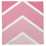 Pink Ombré Chevron Stripes Pattern Printed Napkins