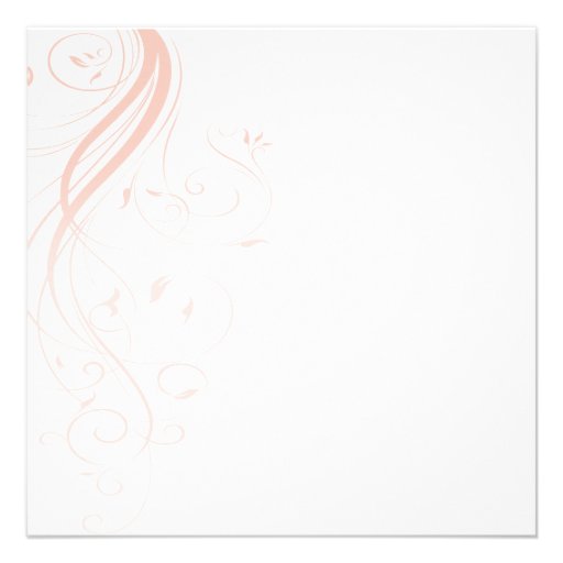Pink Ombre Flourish Wedding Invitation