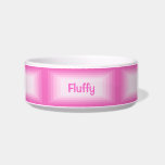 Pink Ombre Graduated Colors Custom Name Pet Bowl