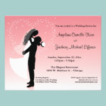 Pink Ombre Silhouette Formal Shower Invitation invitations