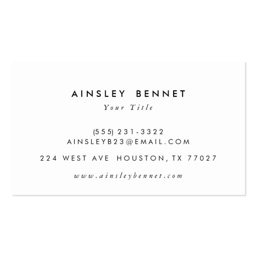 Pink Ombre Watercolor Business Cards (back side)