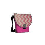 Pink Ombre Zigzag Rickshaw Mini Messenger Bag