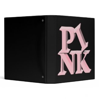 Pink on Black binder