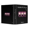 Pink on Black Cupcake Presentation Binder