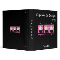Pink on Black Cupcake Presentation Binder by jbranam Pink on Black Cupcake Presentation Binder
