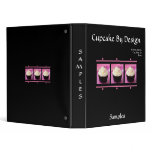 Pink on Black Cupcake Presentation Binder