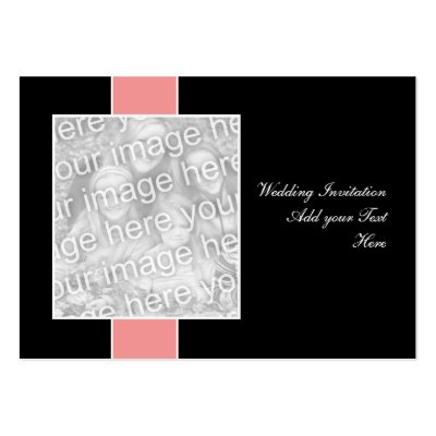 Pink on Black Wedding Invitation Business Card by Matrimonial Mile