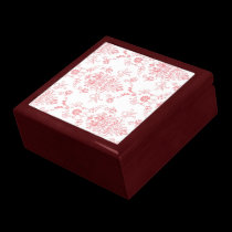 Pink on White Damask Gift Box gift boxes