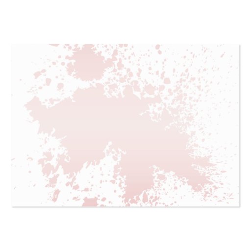 Pink On White Splatter - Chubby Business Cards (back side)