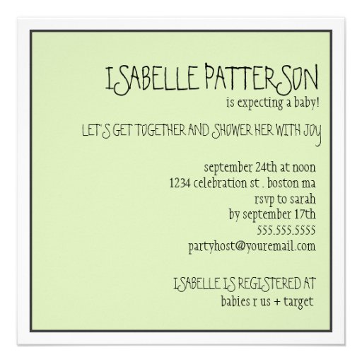 Pink or Blue? Baby in Carriage Neutral Baby Shower Custom Invitations
