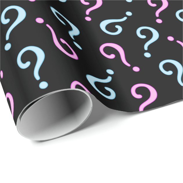 Pink or Blue Baby Reveal Wrapping Paper 1/4