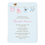 Pink or Blue? Clothesline Baby Shower Custom Announcement