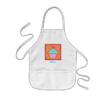 Pink, Orange and Turquoise Cupcake Kids Apron