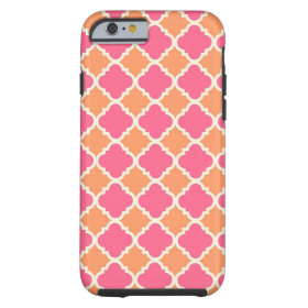 Pink Orange Argyle Diamond Tile iPhone 6 Case
