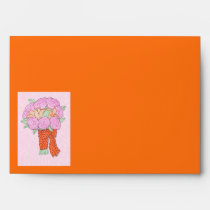 Pink & Orange Bridal Bouquet envelopes