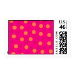 pink orange dot abstract postage stamp