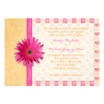 Pink Orange Gerbera Daisy Wedding Invitation