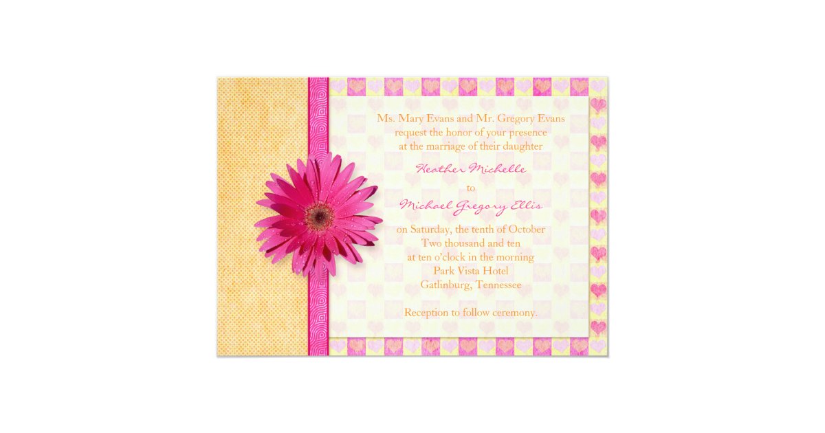 gerbera wedding invitations pink orange gerbera wedding invitation zazzle gerbera wedding invitations pink orange gerbera wedding invitation zazzle