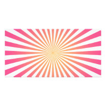 Pink & Orange Radial Lines: Custom Template Customized Photo Card
