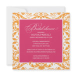 PINK & ORANGE SHOWER | BRIDAL SHOWER INVITE