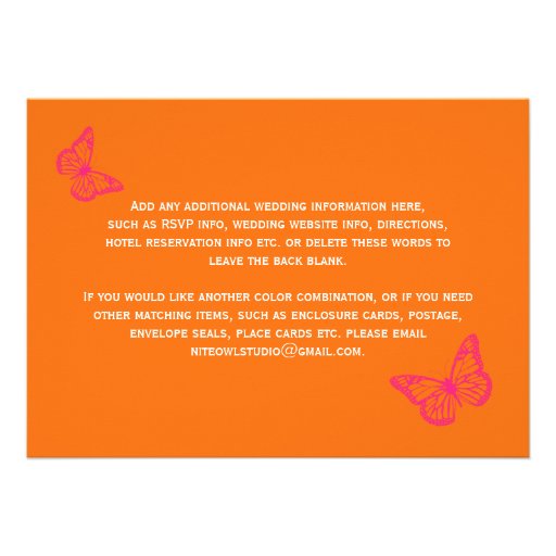 Pink, Orange, White Tropical Beach Wedding Invite