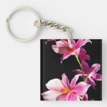 Pink Orchid. Acrylic Keychain